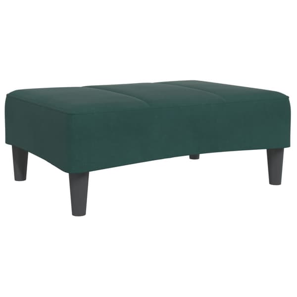 Fotpall mörkgrön 77x55x31 cm sammet