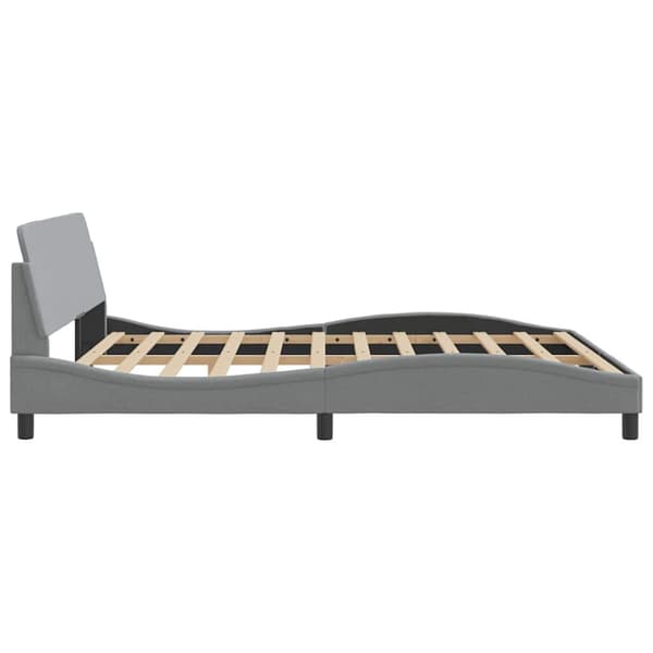 Bed Frame "Dover" Light Grey 183x213 cm Fabric