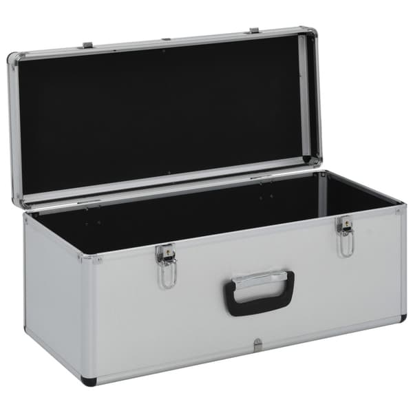 Förvaringsväskor 2 st silver aluminium
