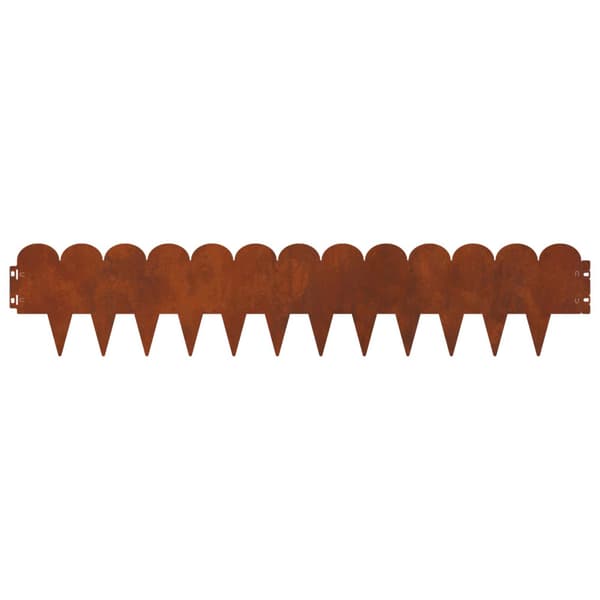 Kant för gräsmatta 30 pcs 103 x 20 cm Stål Rostig