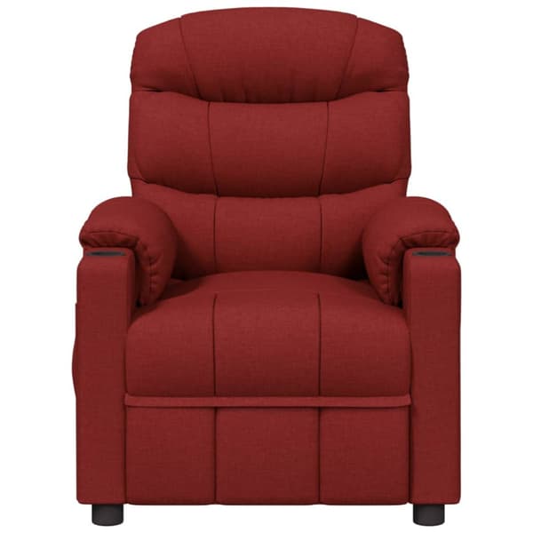 Reclinerfåtölj vinröd tyg