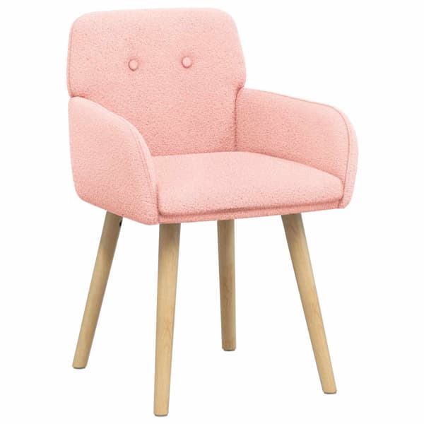 Matstolar 2 pcs Bouclé Rosa 59 x 57 x 85 cm