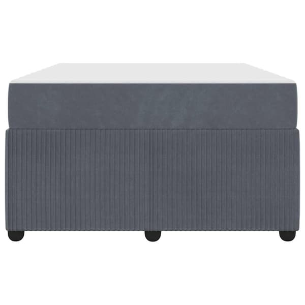 Sängram med madrass Mörkgrå 120 x 200 cm tyg