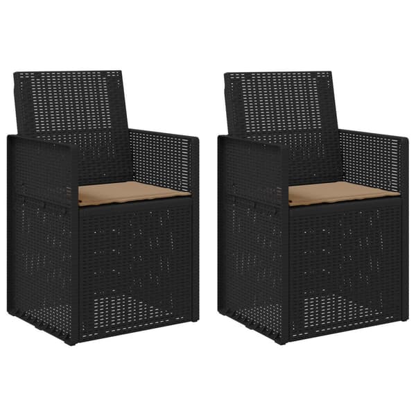 Trädgårdsmatstolar 2 pcs Antracit och taupe PP