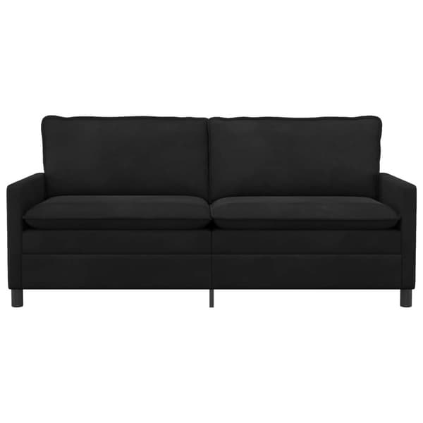 Soffa Svart 196 x 81 x 87,5 cm Sammet