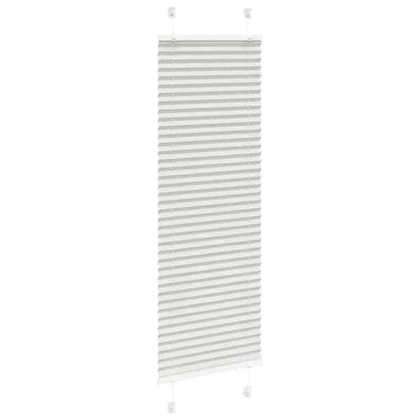Plisserad persienn ljusgrå 40x100 cm tyg bredd 39,4cm polyester