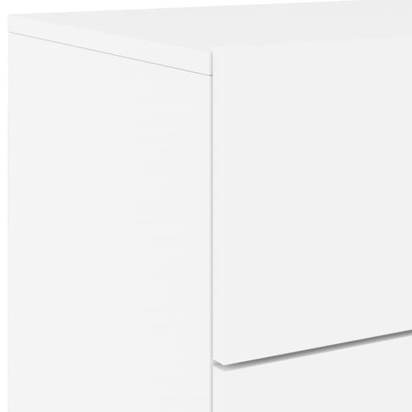 Väggmonterade sängbord med LED-lampor 2 st vit