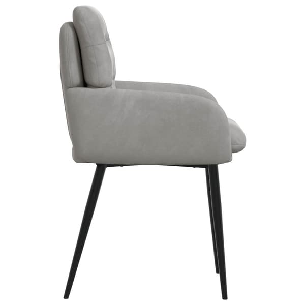 Matstolar 2 pcs Sammet Ljusgrå 59 x 59,5 x 90 cm