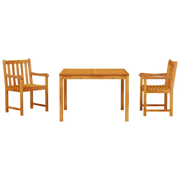 Trädgårdsmöbelset 3 pcs Brun Massivt akaciaträ