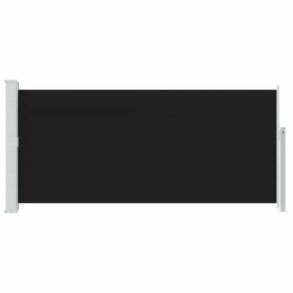 Infällbar sidomarkis 140 x 300 cm svart
