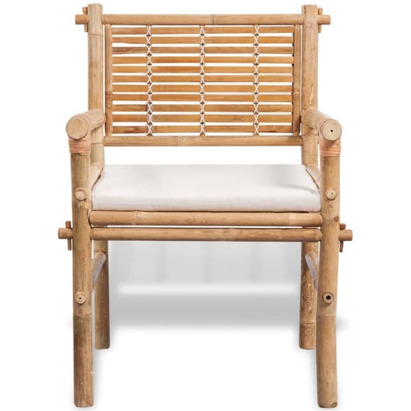 Caféset med dynor 3 delar bambu
