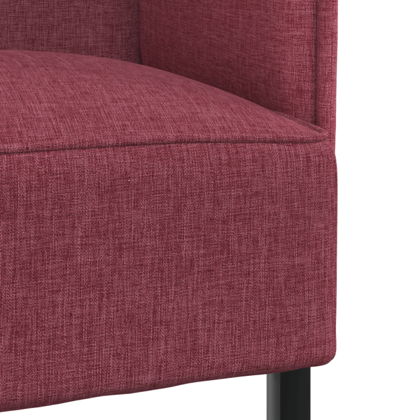 Hög Ryggsoffa 101cm Vinröd tyg