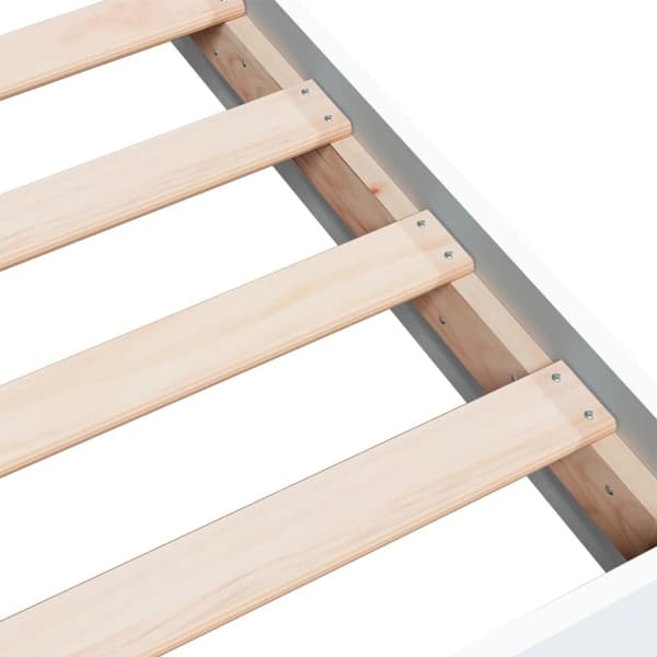 Sängram vit 90x190 cm konstruerat trä