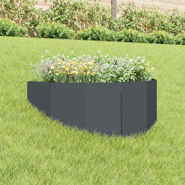Kant för gräsmatta 100 x 45 cm Stål Antracit