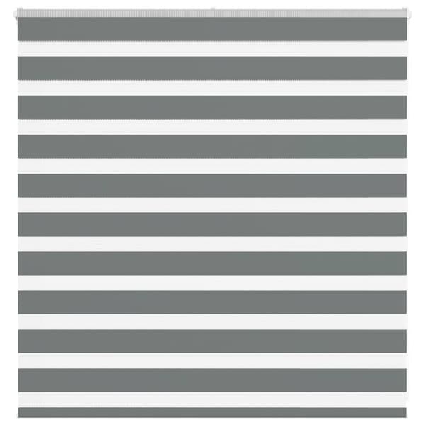 Rullgardin zebra mörkgrå 150x100 cm tyg bredd 145,9cm polyester
