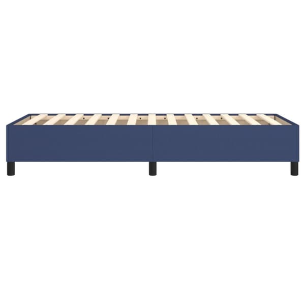 Boxspring-sängram blå 90x200cm tyg