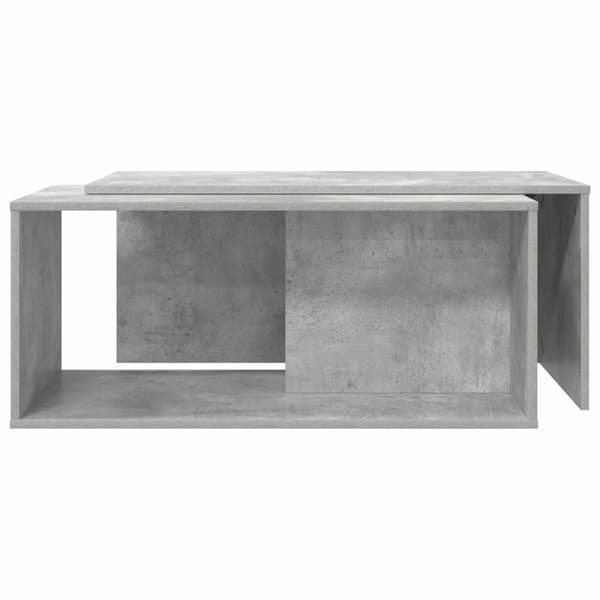 Kaffebordsset 2 pcs Betonggrå Konstruerat trä
