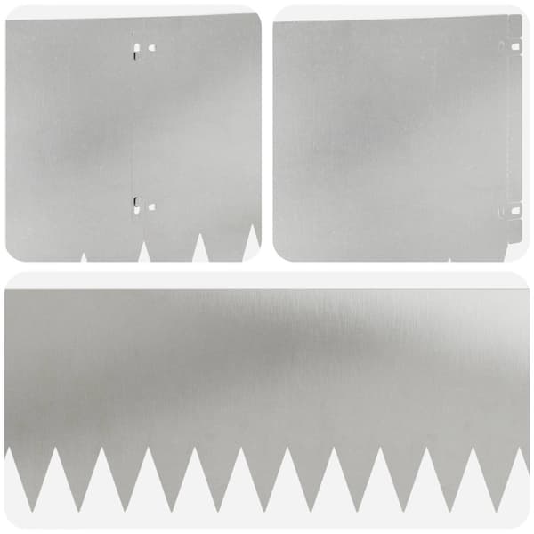 Kant för gräsmatta 10 pcs 103 x 30 cm Stål Silver
