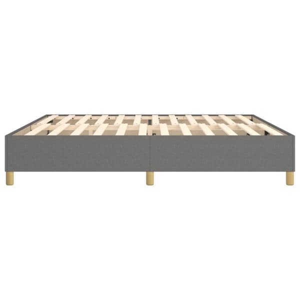 Boxspring-sängram mörkgrå 200x200 cm tyg
