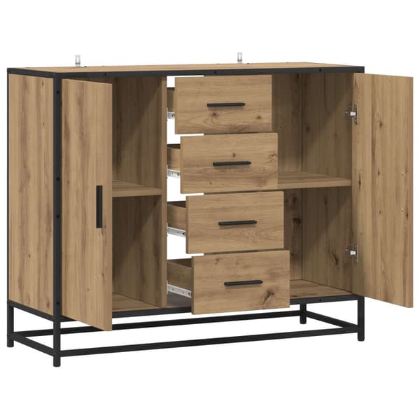 Sideboard Artisan-ek 92 x 35 x 76 cm Konstruerat trä