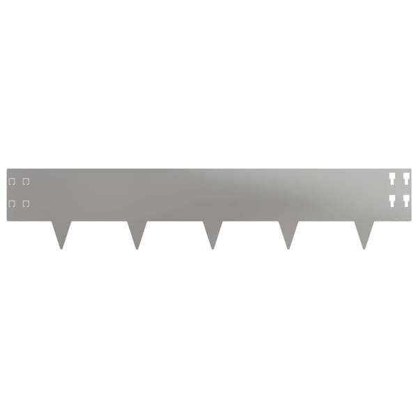 Kant för gräsmatta 20 pcs 100 x 20 cm Stål Silver
