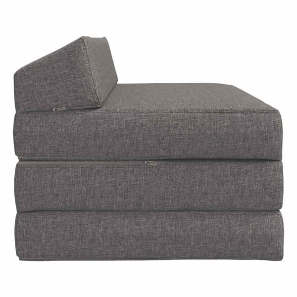 Fällbar Soffbed Ljusgrå 120 x 60 x 49 cm Tyg