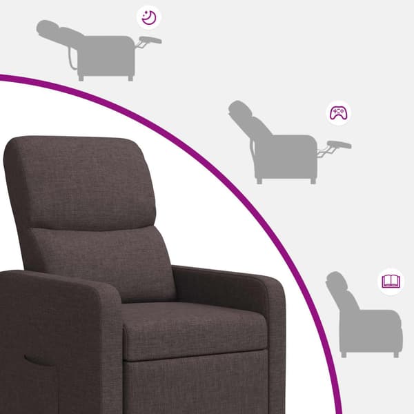 Recliner Mörkbrun Tyg