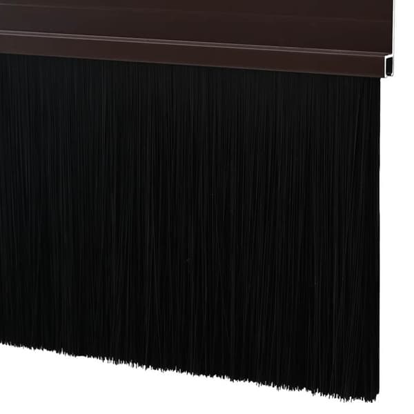 Självhäftande dörrborstlist 2 pcs Brun 100 cm Aluminiumlegering