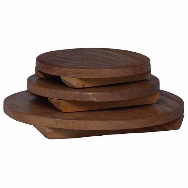 Blomkruka 3 pcs Brun Mahognyträ