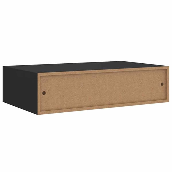 Väggmonterad låda svart 40x23,5x10 cm MDF
