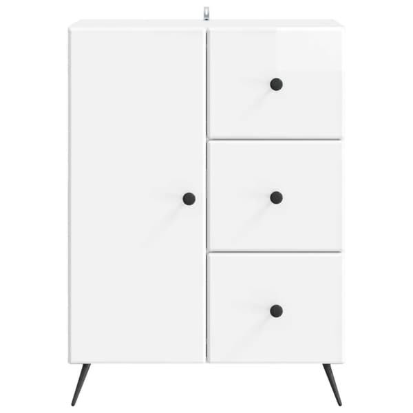 Sideboard Vit högglans 66 x 34,5 x 90 cm Konstruerat trä