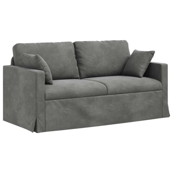 Soffset 2 pcs Mörkgrå 158 x 78 x 80 cm Sammet