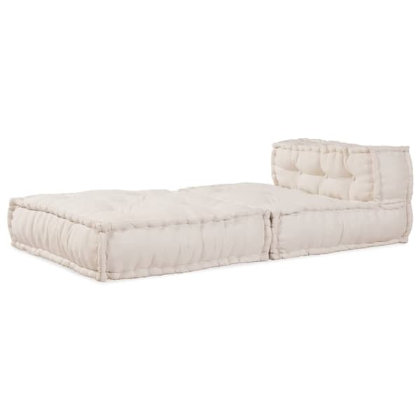 Modulär soffa krämfärgat tyg 70x70x54