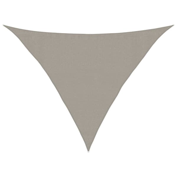 Solsegel 160 g/m² triangulär ljusgrå 3,5x3,5x4,9 m HDPE