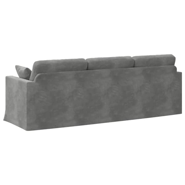 Soffa Mörkgrå 228 x 78 x 80 cm Sammet