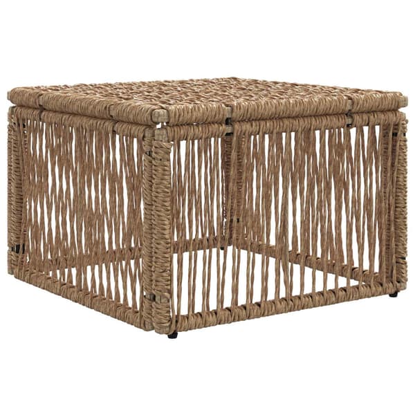 Fotpall Beige konstrotting