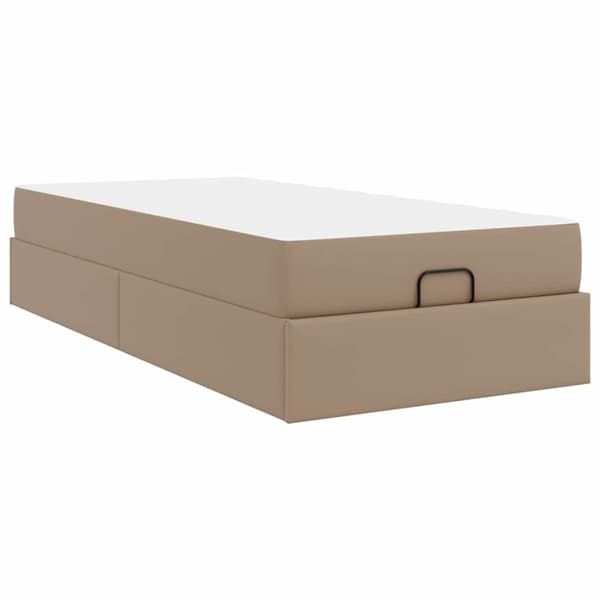 Sängram med madrass Övrigt 2 st Tan PVC