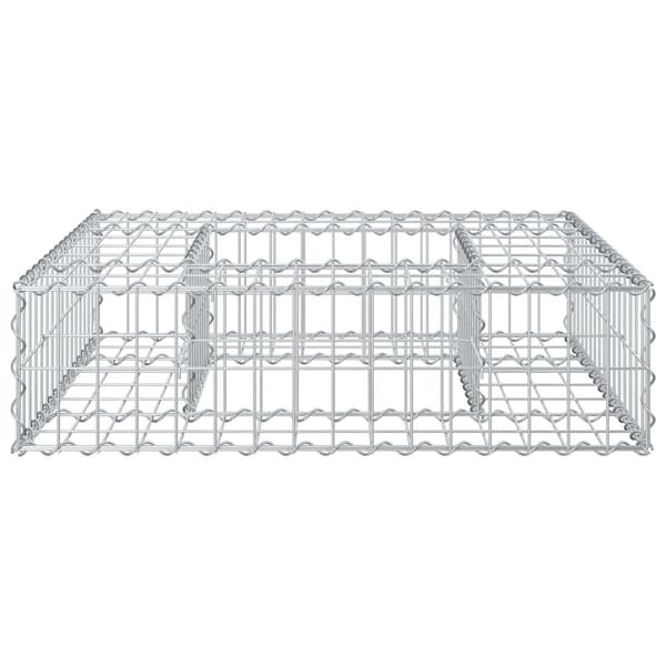 Gabion upphöjd säng Silver