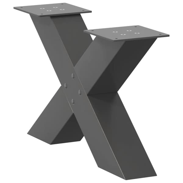 Soffbordsben X-formade 2 st antracit 50x(30-31) cm stål