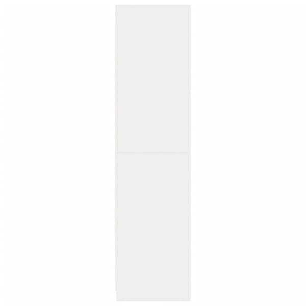 Garderob vit 100x50x200 cm konstruerat trä