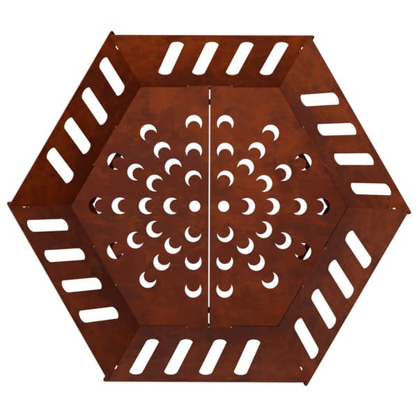 Eldstad Rostig 60 x 60 x 23 cm Väderbeständig stål