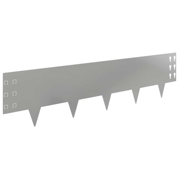 Kant för gräsmatta 10 pcs 100 x 25 cm Stål Silver