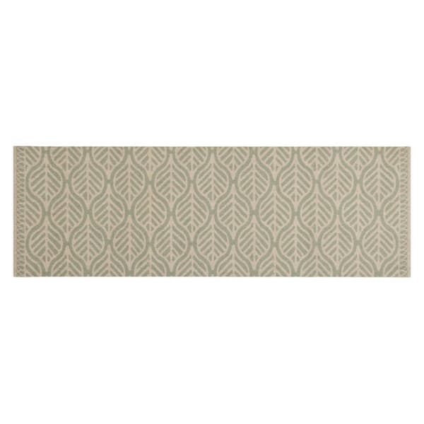 Köksmatta maskintvättbar blad 60x180 cm sammet