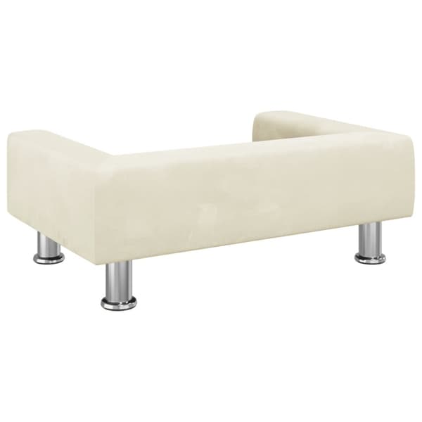 Hundbädd gräddvit 70x45x26,5 cm sammet