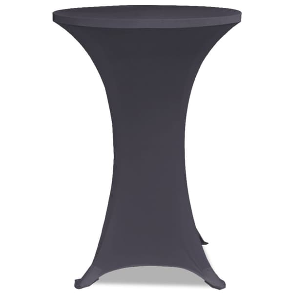 Elastiskt bordsöverdrag 2 st 80 cm antracit