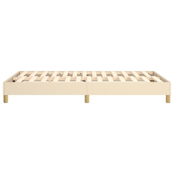 Boxspring-sängram gräddvit 120x200 cm tyg