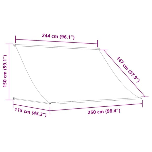 Markis 250x150 cm gräddvit
