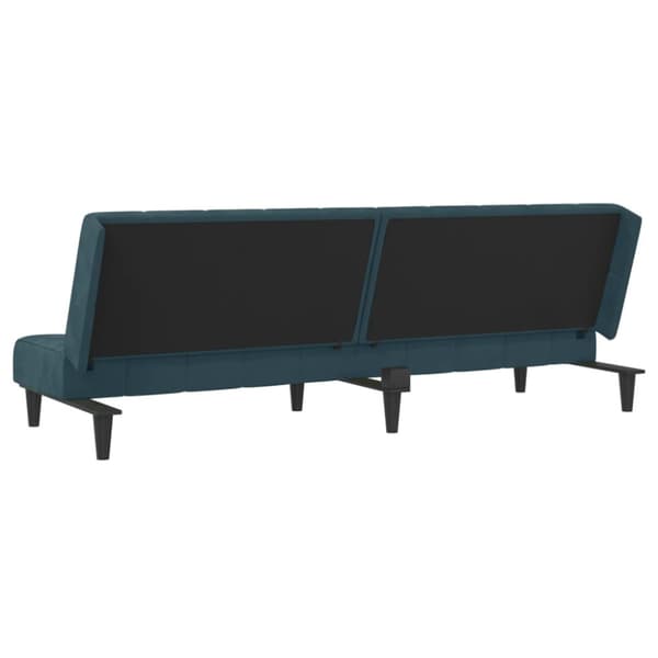 Bäddsoffa 2-sits blå sammet