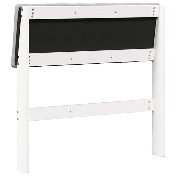 Klädd sänggavel Ljusgrå 80 cm Massiv furu