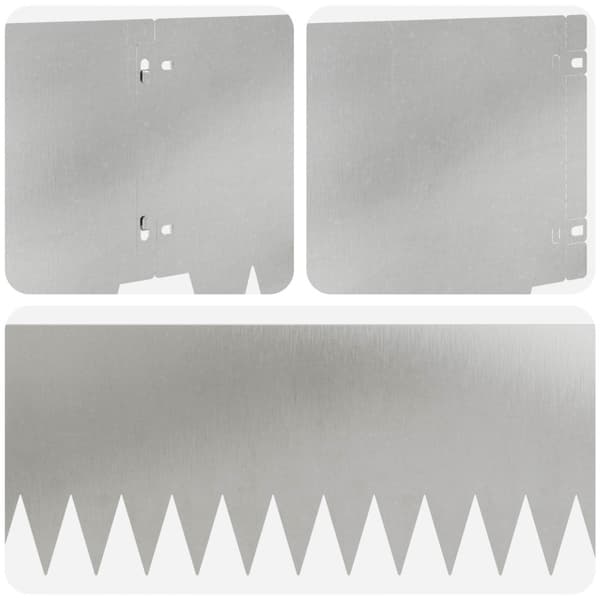 Kant för gräsmatta 30 pcs 103 x 25 cm metall Silver